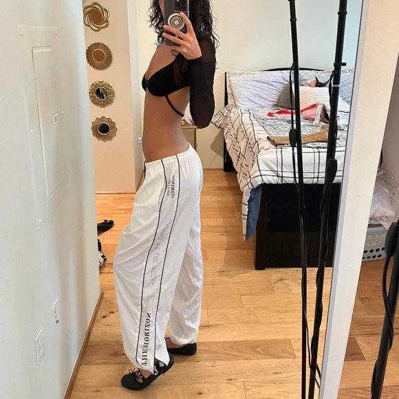 Women's White Joggers - Picture 2 of 8